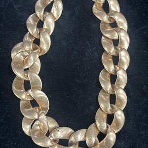 Zara Brushed Gold tone Chain Link 16”Necklace